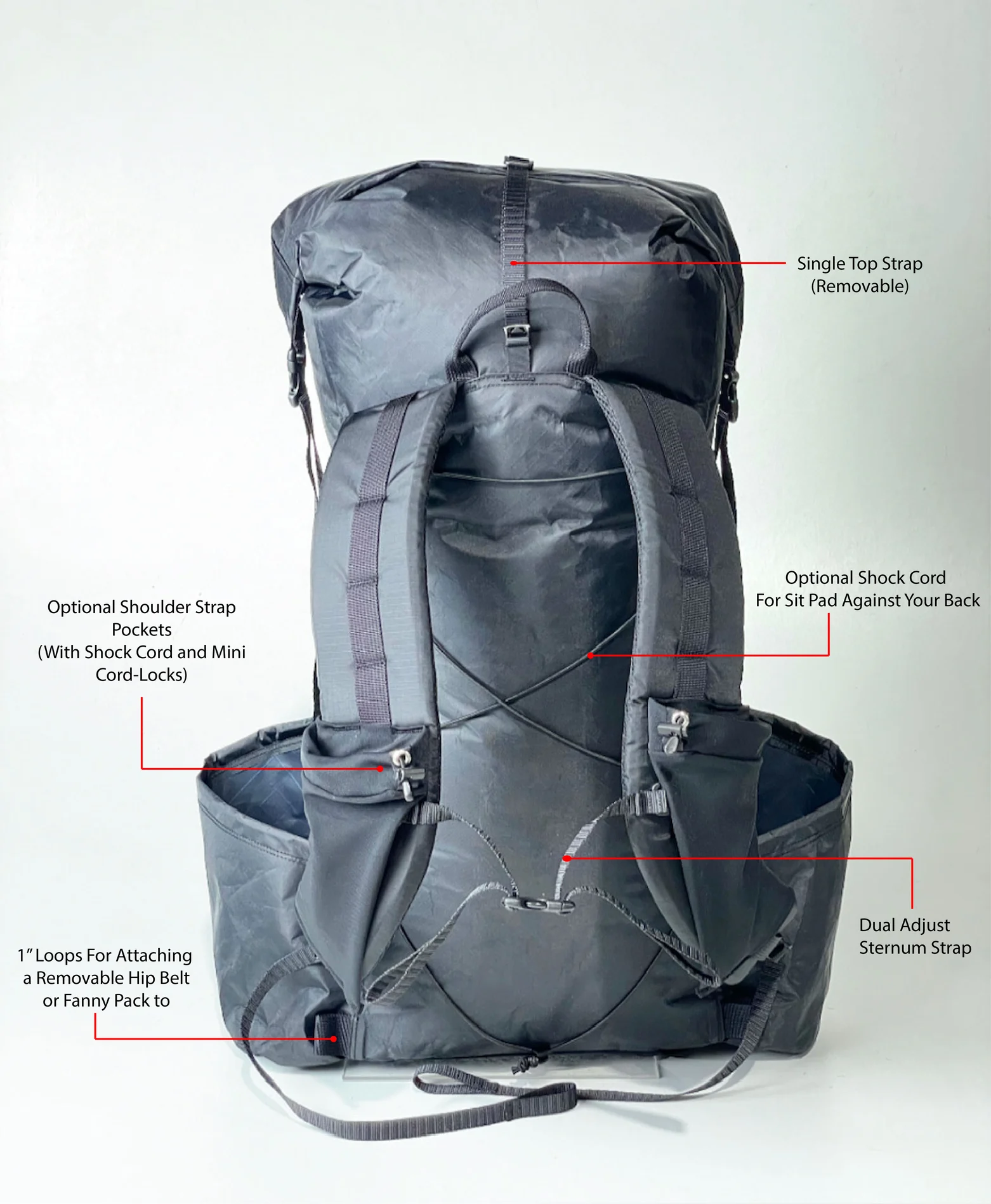 ECOPAK™ 20L Curve Frameless Custom Ultralight Backpack - Image 4
